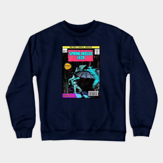 SPRING HEELED JACK Crewneck Sweatshirt by theanomalius_merch